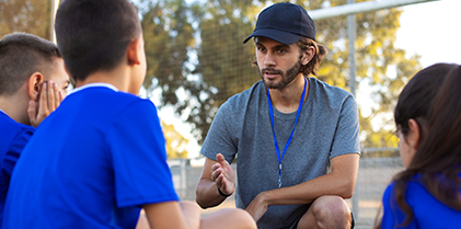 mental conditioning coach with athletes